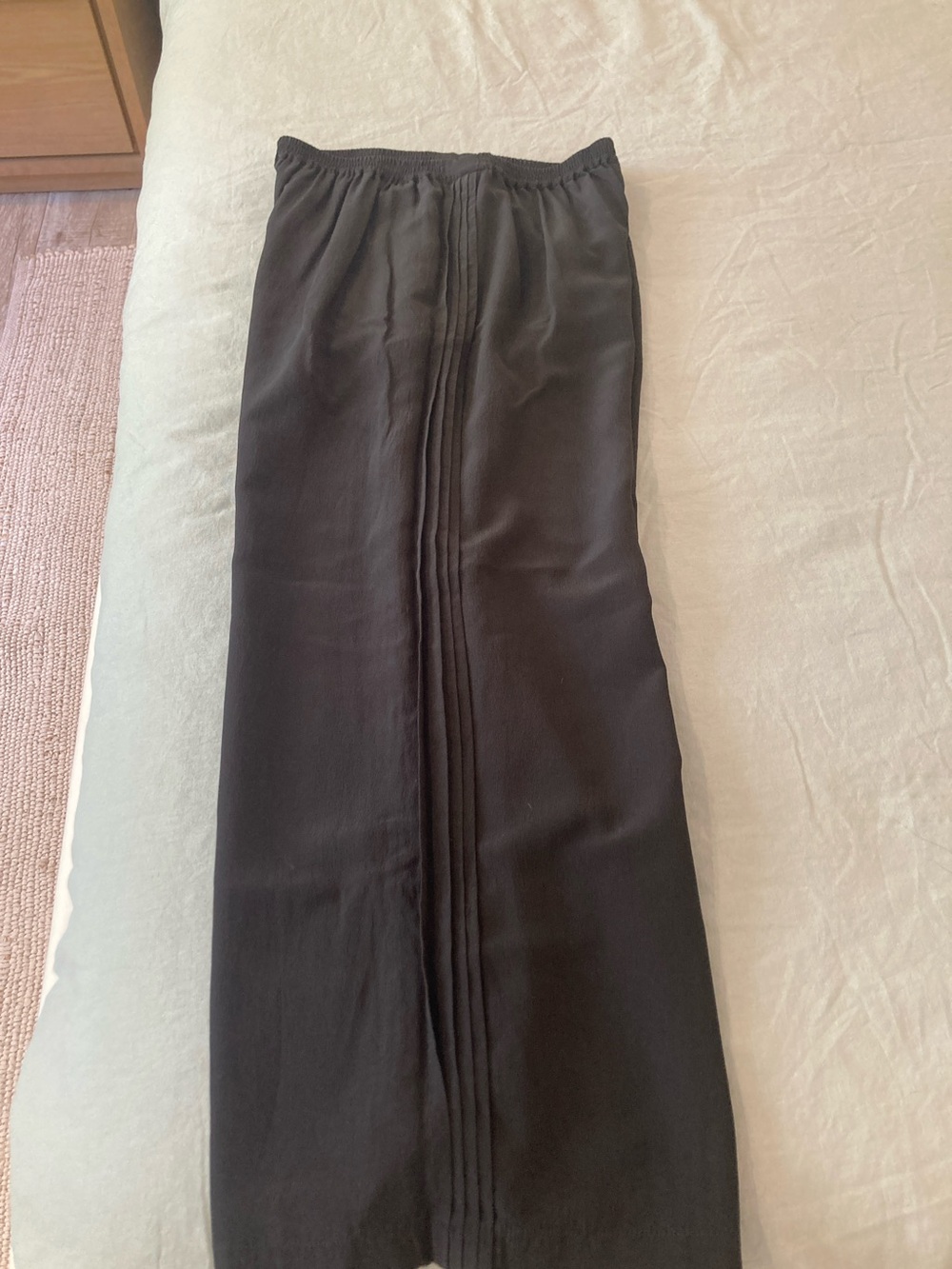 eskandar Black Elastic Waist Ribbed Skirt